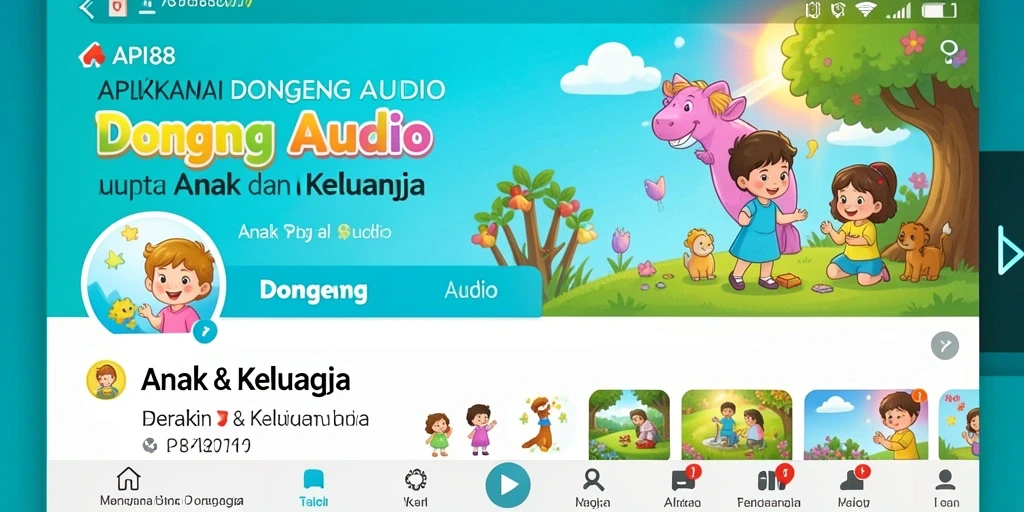 Antarmuka API88 yang menarik untuk cerita Dongeng Audio.