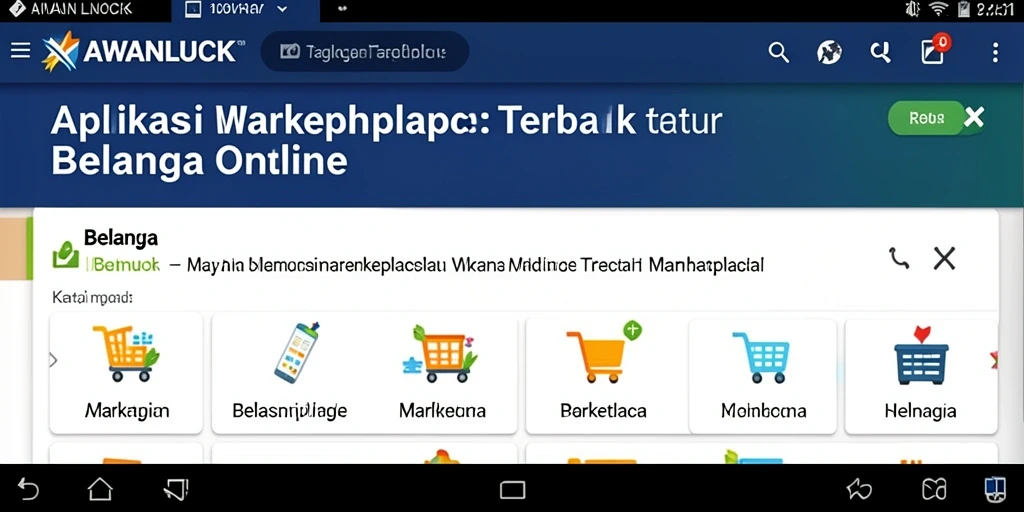 Antarmuka AWANLUCK yang mudah digunakan untuk belanja online.