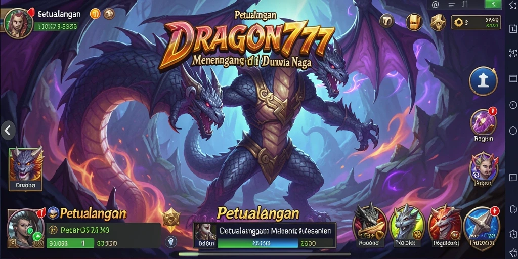 Antarmuka game Petualangan yang menarik dan interaktif.