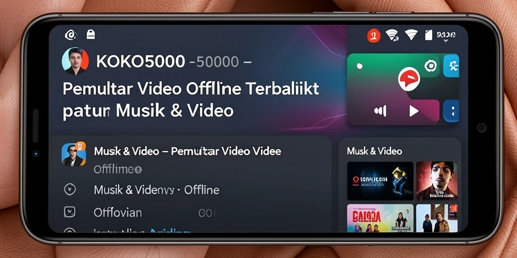Antarmuka KOKO5000 yang menawan untuk Pemutar Video Offline.